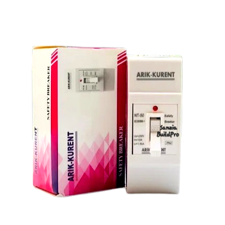 Arik-Kurent safety breaker packaging and device on a white background