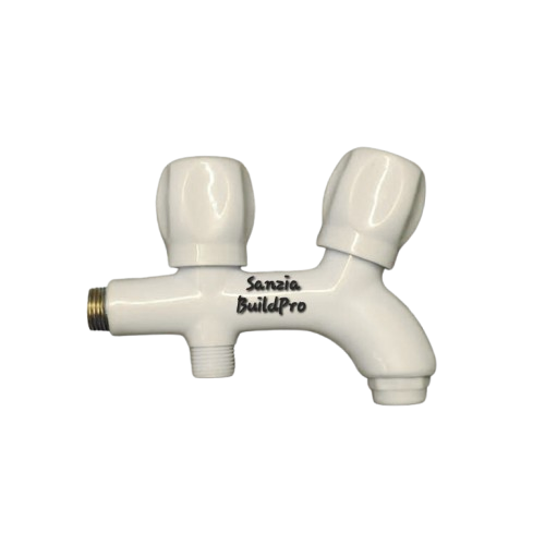 Double Bib Cock Tap Poly ABS Pure Plastic Body | Brass Spindle | Premium Durable Quality