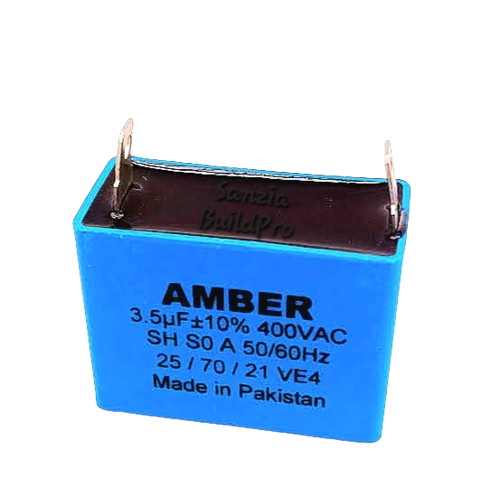 Amber Capacitor Premium Quality | Fan & Motor | 2.5, 3.5 & 4.5 uf