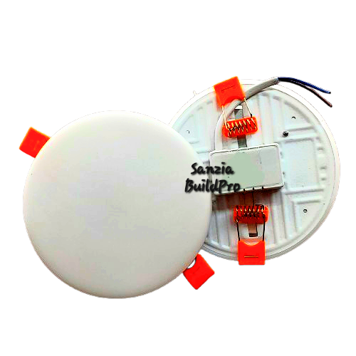 Ceiling light fixture with wiring and 'Sanzia BuildPro' branding on a white background