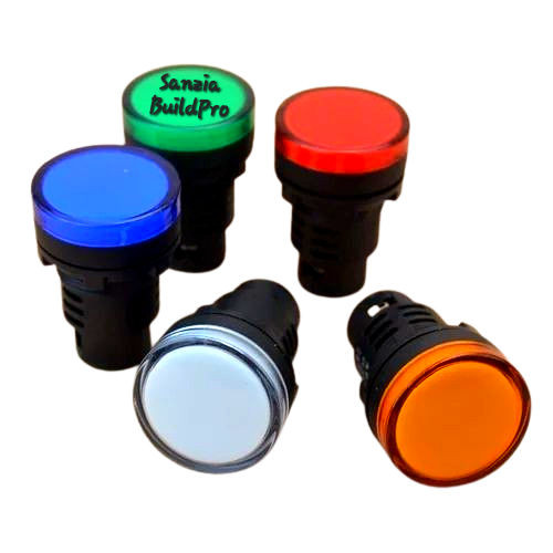 Set of colored buttons with 'Sanzia BuildPro' branding on a white background