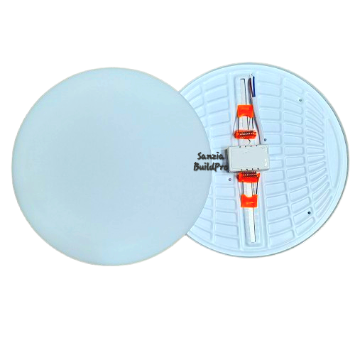 Round white mat with a tool holder on a white background