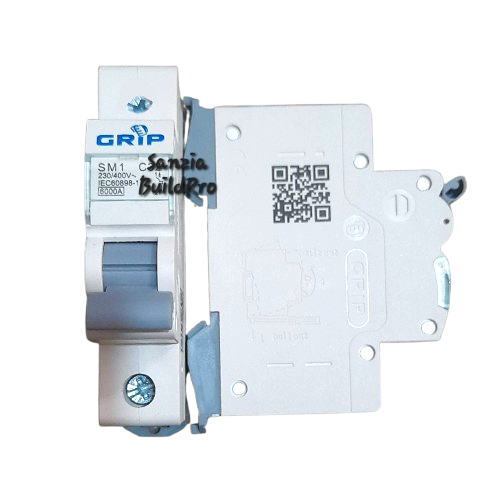 White lock mechanism with GRIP branding on a white background