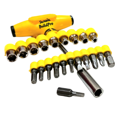 Set of Sania BuildPro drill bits on a white background