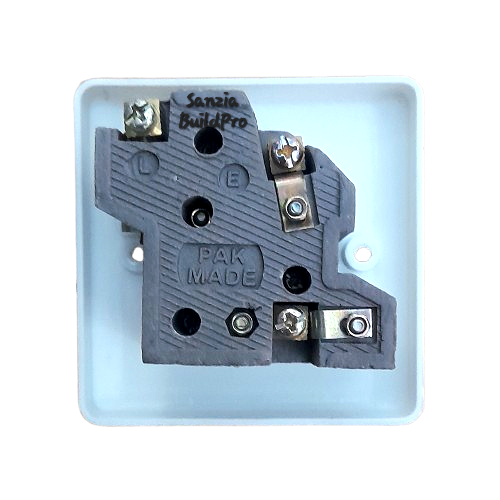 Electrical junction box with 'PAK MADE' branding on a white background