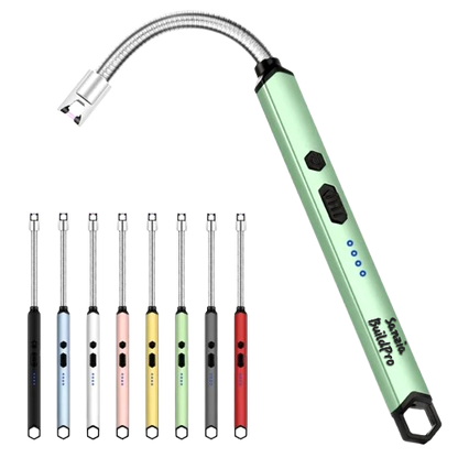 Light green inspection lamp with flexible neck and multiple color options displayed below on a white background