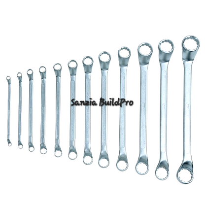 Set of metal wrenches with 'Sanzia BuildPro' branding on a white background