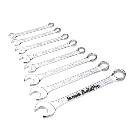 Set of Sanzia BuildPro wrenches on a white background