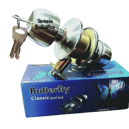 Stainless Steel Door Knobs Round ET Butterfly