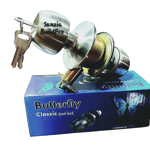 Stainless Steel Door Knobs Round ET Butterfly