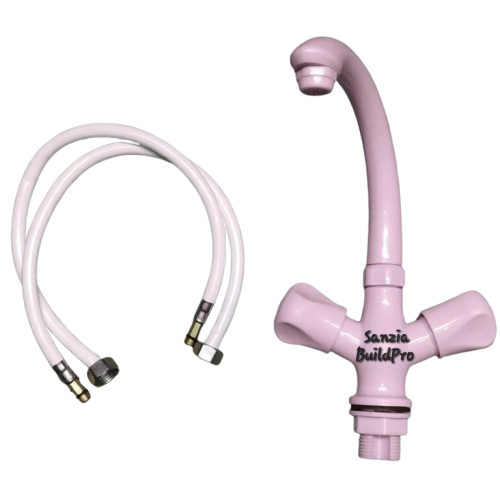 Basin Mixer Double Tap Poly ABS Pure Plastic Body | Brass Spindle | Premium Durable Quality
