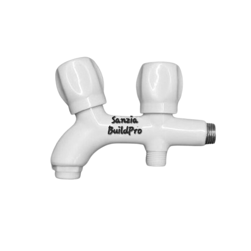 Double Bib Cock Tap Poly ABS Pure Plastic Body | Brass Spindle | Premium Durable Quality