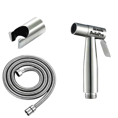 Stainless Steel Matt Silver Muslim Shower & Set  | High Water Pressure | Easy Installation | Bathroom and Toilets