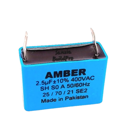 Amber Capacitor Premium Quality | Fan & Motor | 2.5, 3.5 & 4.5 uf