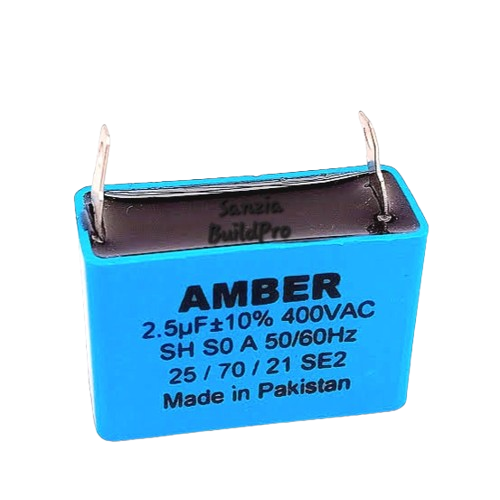 Amber Capacitor Premium Quality | Fan & Motor | 2.5, 3.5 & 4.5 uf