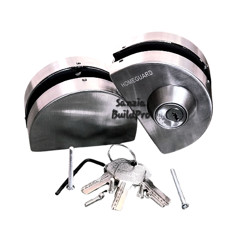 HomeGuard Glass Door Double D Lock |  For Sliding Door With High Quality