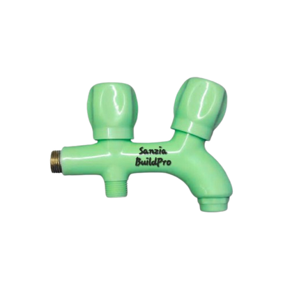 Double Bib Cock Tap Poly ABS Pure Plastic Body | Brass Spindle | Premium Durable Quality