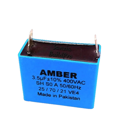 Amber Capacitor Premium Quality | Fan & Motor | 2.5, 3.5 & 4.5 uf