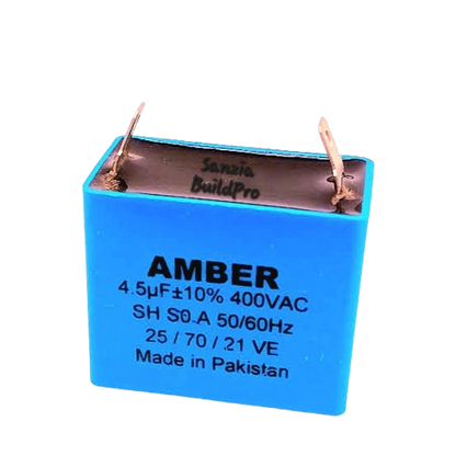Amber Capacitor Premium Quality | Fan & Motor | 2.5, 3.5 & 4.5 uf