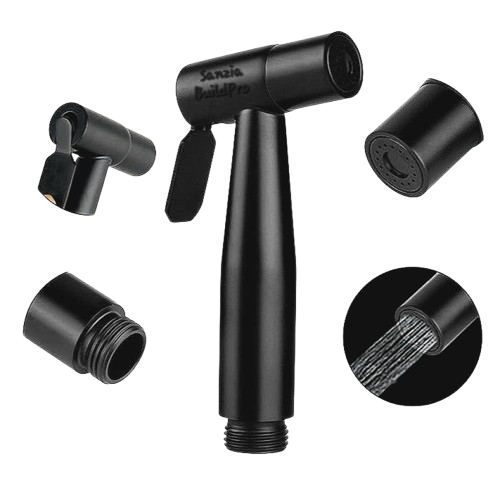 Stainless Steel Matt Black Muslim Shower & Set | Bathroom and Toilets | High Water Pressure | Easy Installation