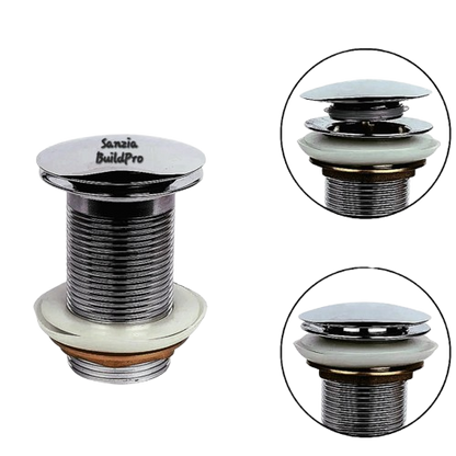 Stainless Steel Basin Pop Up Drain Waste High-Flow Rust-Resistant