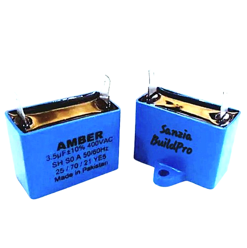 Amber Capacitor Premium Quality | Fan & Motor | 2.5, 3.5 & 4.5 uf