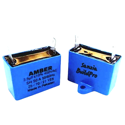 Amber Capacitor Premium Quality | Fan & Motor | 2.5, 3.5 & 4.5 uf
