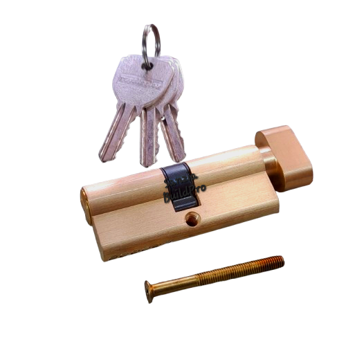 Golden and Ab Zinc Door Handle Lock Cylinder | Heavy Duty