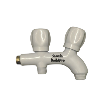 Double Bib Cock Tap Poly ABS Pure Plastic Body | Brass Spindle | Premium Durable Quality