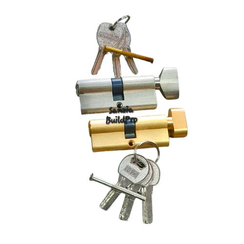 Golden and Ab Zinc Door Handle Lock Cylinder | Heavy Duty