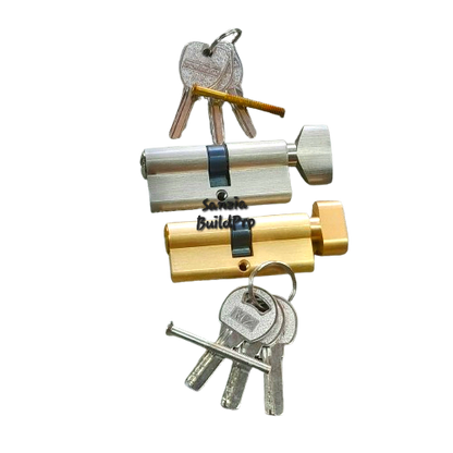 Golden and Ab Zinc Door Handle Lock Cylinder | Heavy Duty