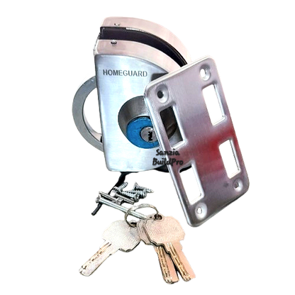 HomeGuard Glass Door D Lock | Single Push Sliding Door | Premium Quality