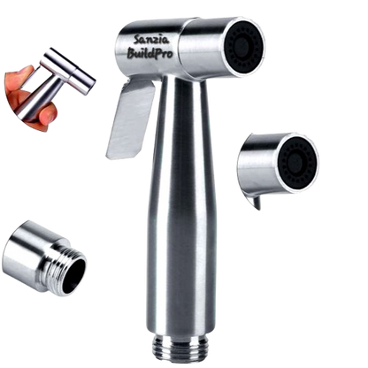 Stainless Steel Matt Silver Muslim Shower & Set  | High Water Pressure | Easy Installation | Bathroom and Toilets